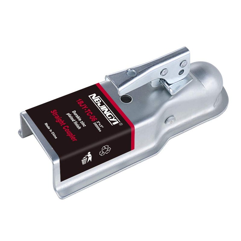 NBJINGYI 2" X 3" Trailer Coupler 3500 lbs, Towing Boat Straight Coupler - Image 3